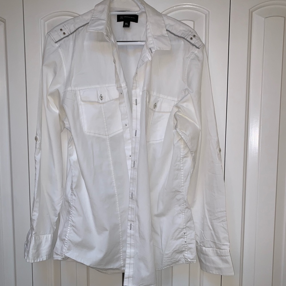 INC. White Button Down Shirt